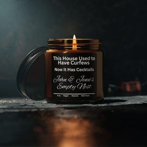 Personalized Empty Nest Candle, Amber Soy, Custom Names, Parents' Gift image 3