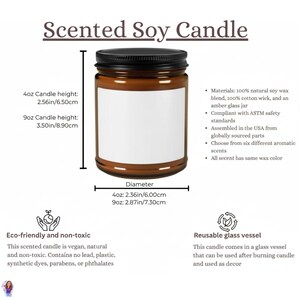 Personalized Empty Nest Candle, Amber Soy, Custom Names, Parents' Gift image 9