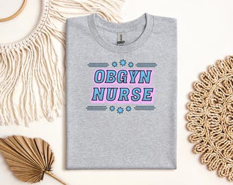 Camiseta de enfermera obstetra y ginecóloga, camiseta retro de enfermera obstetra y ginecóloga, camiseta de enfermera obstetra, camiseta de parto y alumbramiento, regalo de enfermera, sudadera de obstetricia, enfermera obstetra y ginecóloga, madre y bebé