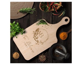 Personalized Cutting Board, Custom Wedding Gift, Custom Christmas Gift, Engraved Charcuterie Board, Gift for Parents, Engagement Gift