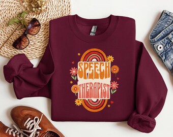 Speech Language Pathologist Therapist Comfort Colors Sweatshirt, Speech Therapy Crewneck, Gift for Speech Pathologists, sped Teacher