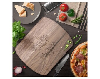 Personalized Cutting Board, Custom Wedding Gift, Engagement & Bridal Shower Gift, Christmas Gift for couples, Engraved Charcuterie Board