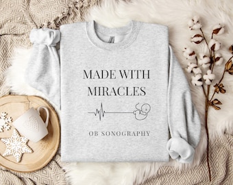 OB Sonographer Sweatshirt, Minimalist Crewneck, Women's Health Sonography, Diagnostic imagining Shirt, OB Sonographer Gift, Fetal Outline
