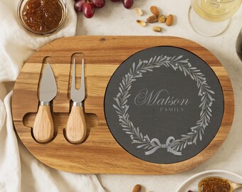 Personalized Bamboo Cutting Board, Engraved Wedding Charcuterie Board, Christmas Gift, Wedding Gift, Engagement Gift, Bridal Shower Gift