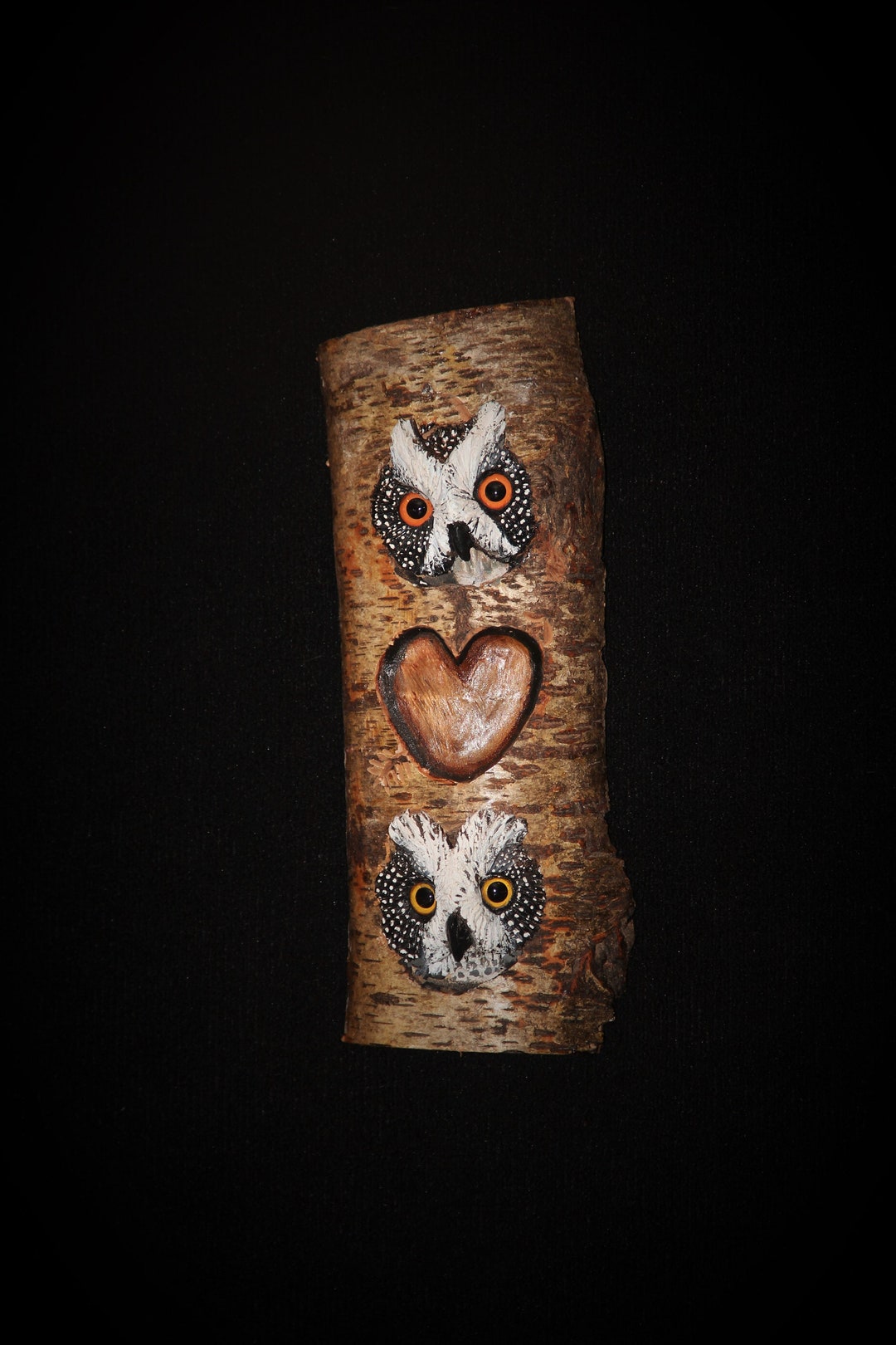 Personalized Wedding- Anniversary Monogrammed Wood Carving - Owl - Hand ...