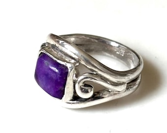 Sugilite Ring Size 6.5 Sterling Silver