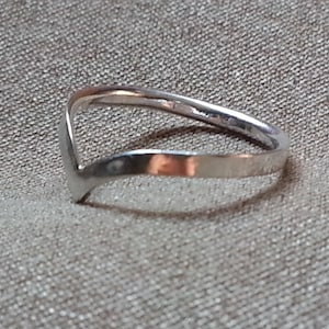Chevron Ring,  Midi Ring, Knucle Band  Sterling Silver Dainty Ring.