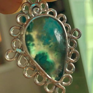Gem Silica Chrysocolla Pendant
