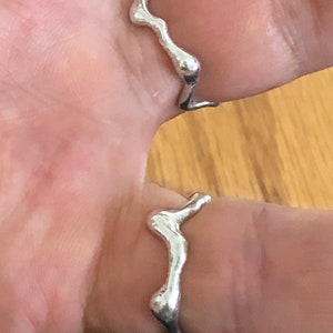 Molten Ring, Light Band, Sterling Silver