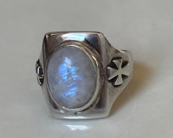 Moonstone Ring Size 12.5 Sterling Silver