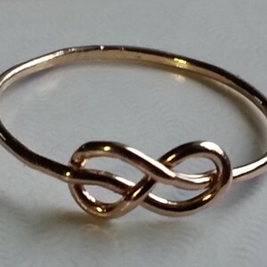 Infinity Ring,  14K Gold Filled *SALE!* Infinity Knot Ring, Knuckle Ring, Midi Ring, 18 Gauge Gold Filled Ring. Free Shipping
