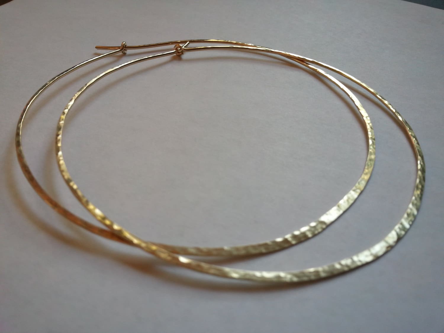 Hoop Earrings 3 Inches Long 14 K Gold Filled | Etsy