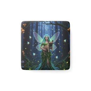 Porcelain Magnet Kitchen or Office Decor Enchanted Forest Fairy Nature Lover&#39;s Gift Fantasy Art Magical Decor Perfect for Housewarming Gifts