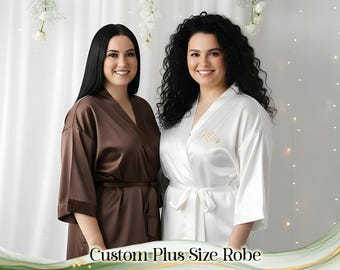 Be my bridesmaid, bridal robe, Robes personalized, Silk bridal robes, plus size robe, Kimono robes, Kimono Robe, Bridesmaid Robes