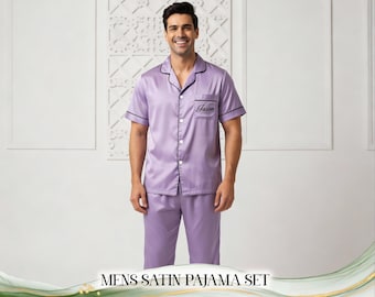 Pjs-set heren kort shirt en broek aangepaste herenpyjama set bruidegom cadeau beste man verjaardagscadeaus vader van de bruid bruidsjonkers cadeau voor echtgenoot