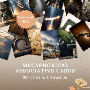 Cartas asociativas metafóricas, baraja de inspiración para el desarrollo personal (Descarga digital en PDF)