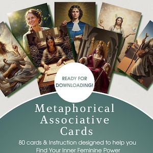 80 carte associative metaforiche: carte degli archetipi femminili per la scoperta di sé, download digitale