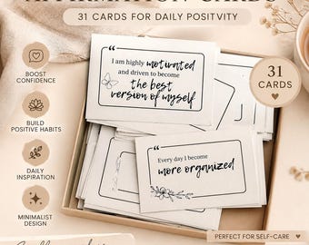 Affirmation Cards Deck for Daily Inspiration, Motivational Quotes as a GIFT