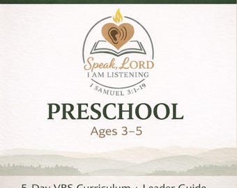 Preschool VBS Curriculum (Ages 3–5) | 5 Day Vacation Bible School | Christian Preschool Bible Lessons | VBS Leader Guide Included | 1 Sam 3