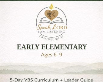 Early Elementary VBS Curriculum (Ages 6–9) | 5 Day Vacation Bible School | Christian Bible Lessons for Kids | Leader Guide | 1 Samuel 3 VBS