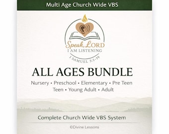 All Ages VBS Curriculum Bundle | 7 Age Groups | 5 Day Vacation Bible School | Leader Guides Included | 1 Samuel 3 VBS Program