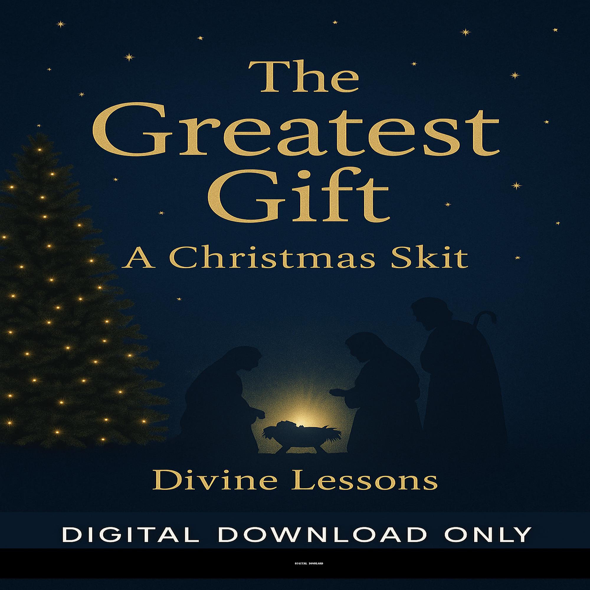 christmas skit: the greatest gift - nativity play script (pdf) - etsy