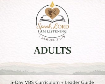 Adult VBS Curriculum | 5 Day Vacation Bible Study | Church Small Group Curriculum + Leader Guide | 1 Samuel 3 | VBS Program | Sunday School