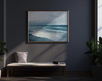Coastal Acrylic Seascape Print: Tranquil Beach Wall Art