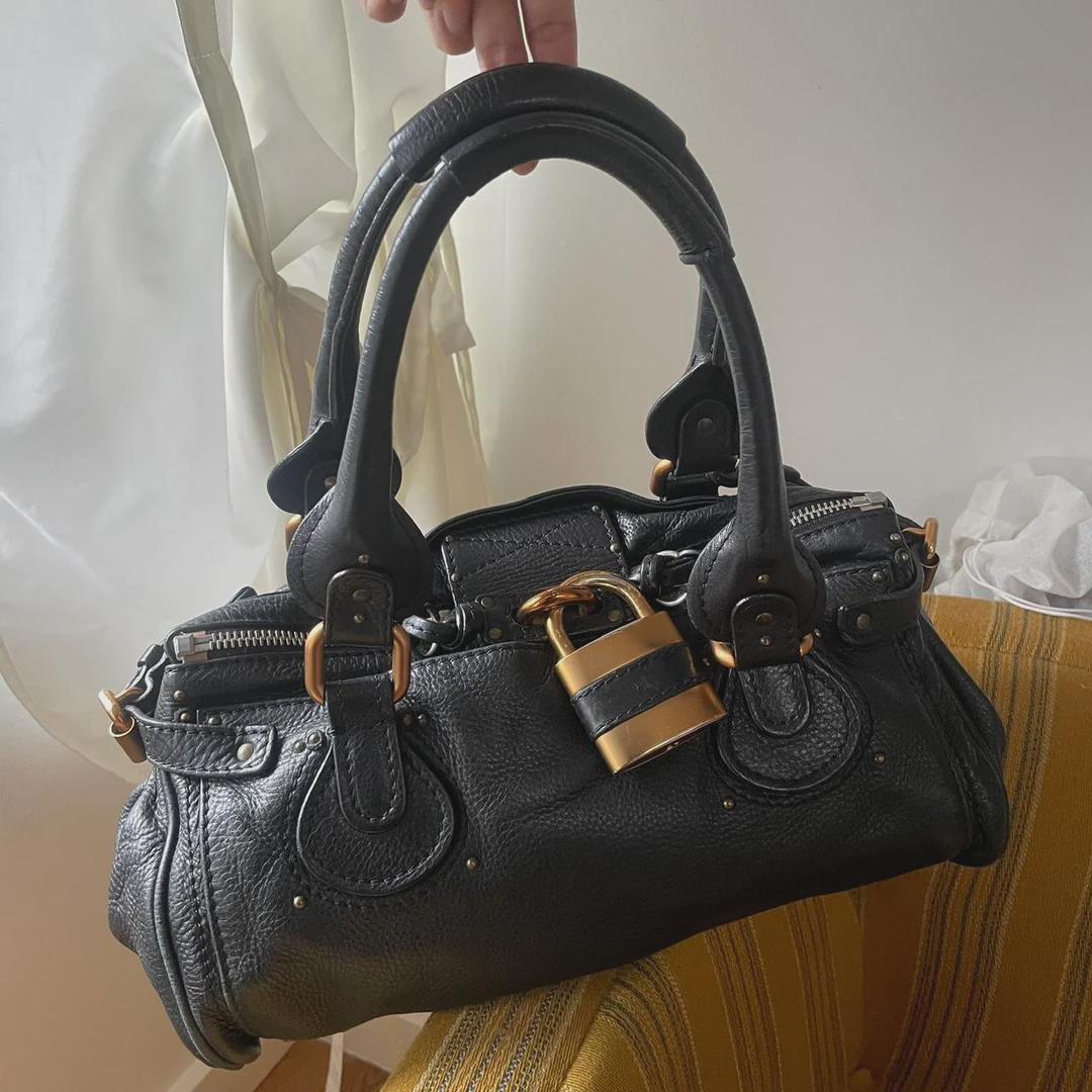 Vintage Chloé Paddington Bags Black Chloe Black Paddington Bag with Black Lock - irvrsbl