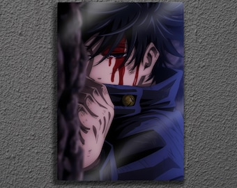 Anime Metal Wall Art, Dark Otaku Poster, Gift