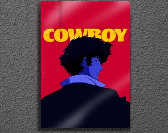 Spike Spiegel Metal Wall Art, Cowboy Bebop Retro Poster, See You Space Anime Gift