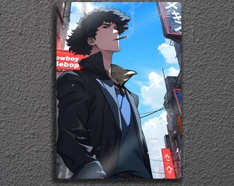 Spike Spiegel Metal Wall Art, Cowboy Bebop Anime Poster, See You Space Anime