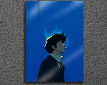 Spike Spiegel Metal Wall Art, Cowboy Bebop Anime Poster