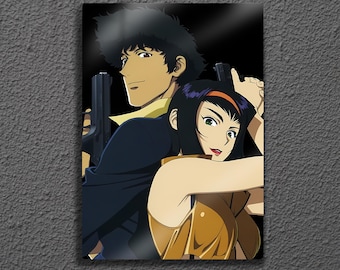 Spike and Faye Metal Wall Art, Cowboy Bebop Anime Poster, See You Space Gift