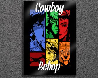 Cowboy Bebop Metal Wall Art, Spike Spiegel Poster, Retro Anime Gift Print