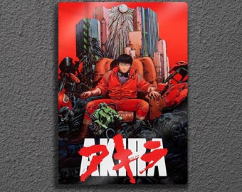 Akira Kaneda Metal Wall Art, Neo Tokyo Cyberpunk Poster, Retro Anime Gift