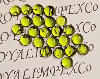 Cabujón de cuarzo peridoto - Forma redonda, varios tamaños