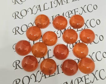 Cabochon rond en cornaline naturelle, tailles variées