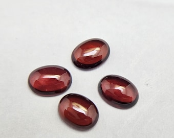 Cabochon ovale grenat rouge AAA, pierre précieuse naturelle (2 x 3 à 15 x 20 mm)