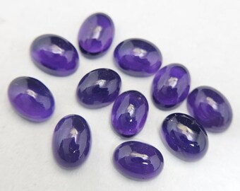 Natural AAA Purple Amethyst Oval Cabochon Gemstone, High Quality Amethyst Cabochon, Loose Gemstone for Jewelry Making, Multiple Sizes