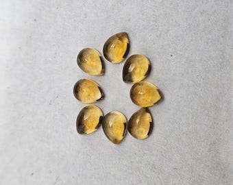 天然シトリン ティアドロップ型 カボション 宝石 2x3 3x4 3x5 4x5 4x6