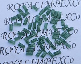 Cabochon baguette rectangle en jade vert naturel (différentes tailles)