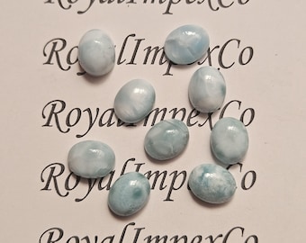 Natürlicher AAA Larimar Cabochon Edelstein, ovale Form (verschiedene Größen)