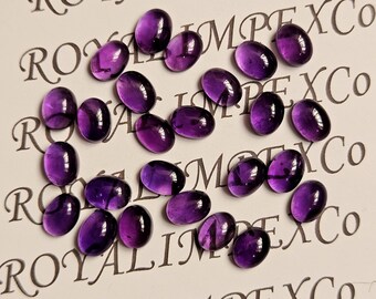 Amatista morada natural AAA en cabujón ovalado (varios tamaños)