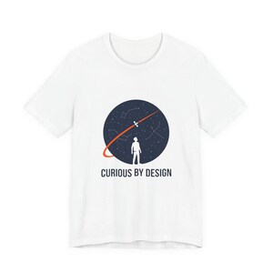 Curious by Design Astronaut Mission Patch Tee | space, rocket, science nerd