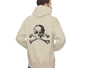 Vintage Skull and Crossbones Hoodie | Pirate Skeleton Graphic