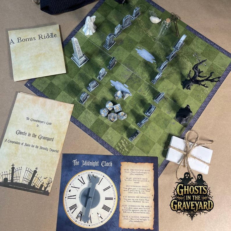 Ghosts in the Graveyard Board Game | Hand-painted, Hand-crafted ...