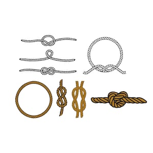 Rope Embroidery, Rope Frame Embroidery Design, Rope Monogram Embroidery, Western Embroidery, Machine Embroidery Design Rope line Art 6 Sizes