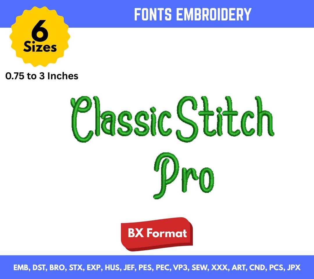Classic Stitching Classic Stitch Pro Embroidery, Fonts Embroidery, Uppercase Embroidery ...