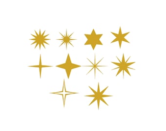 Star Embroidery, Star Bundle Embroidery, Sparkle Stars Embroidery Design, Sky Embroidery, Machine embroidery Design 6 Sizes Instant Download